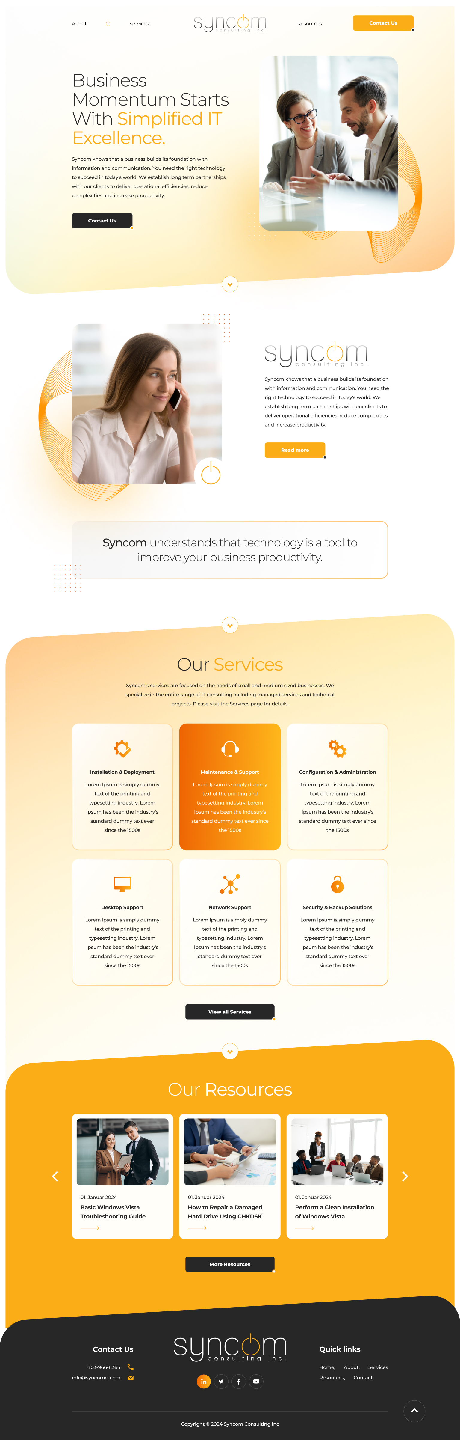 Web Design by Hafsa Fatymah for Syncom Consulting Inc. | Design #32400492