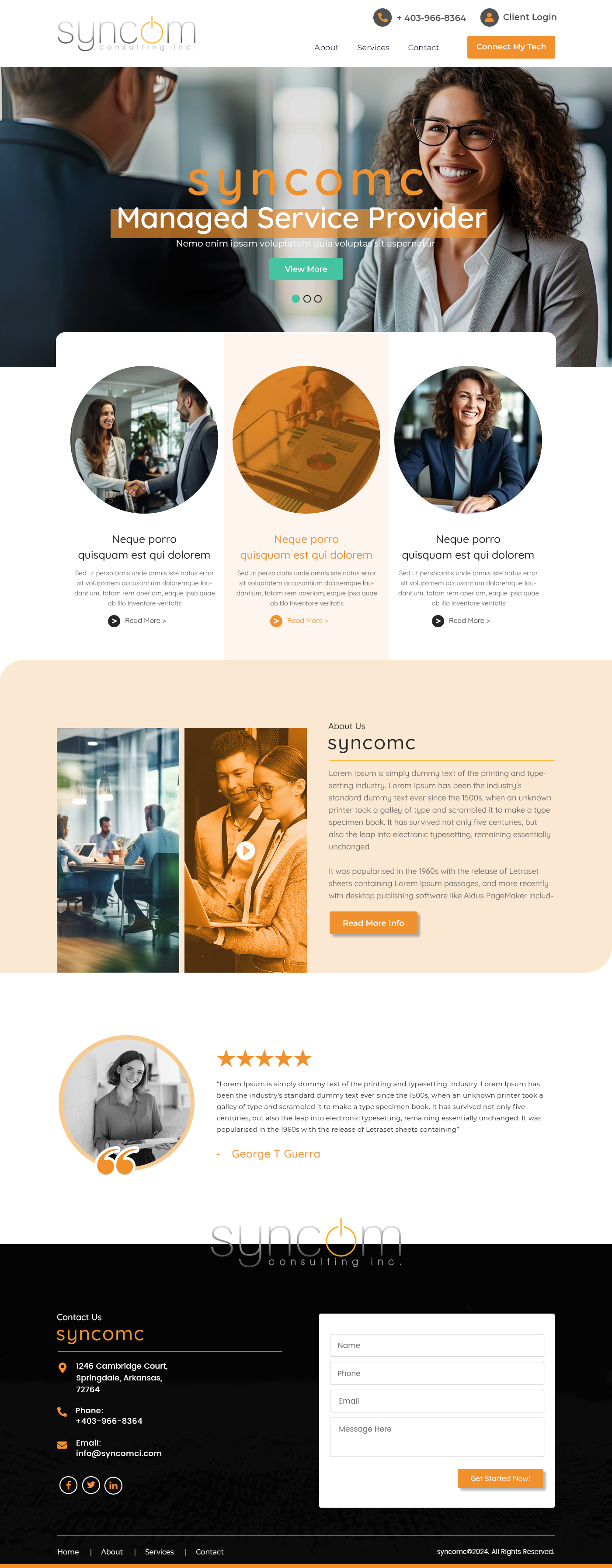 Web Design by RP Digital for Syncom Consulting Inc. | Design #32390549