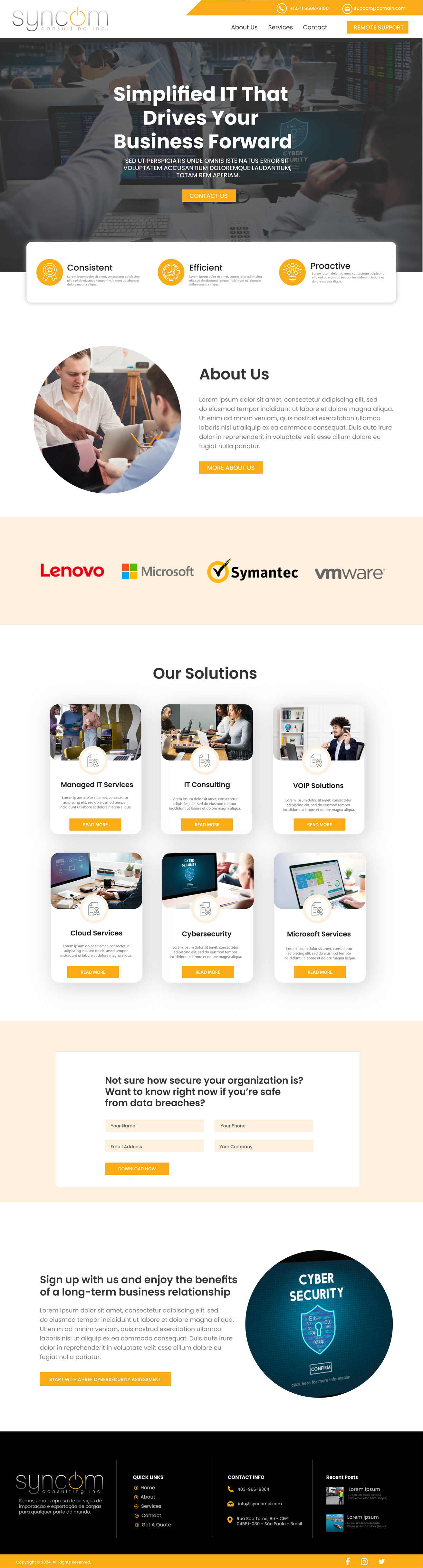 Web Design by WahDesign for Syncom Consulting Inc. | Design #32399258
