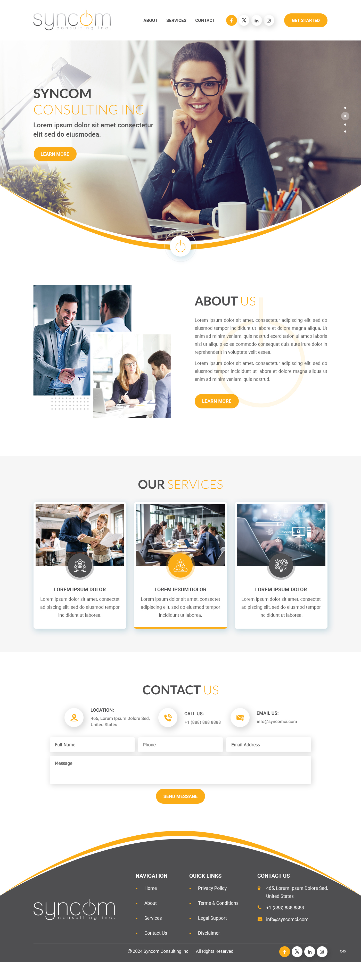 Web Design by pb for Syncom Consulting Inc. | Design #32392716