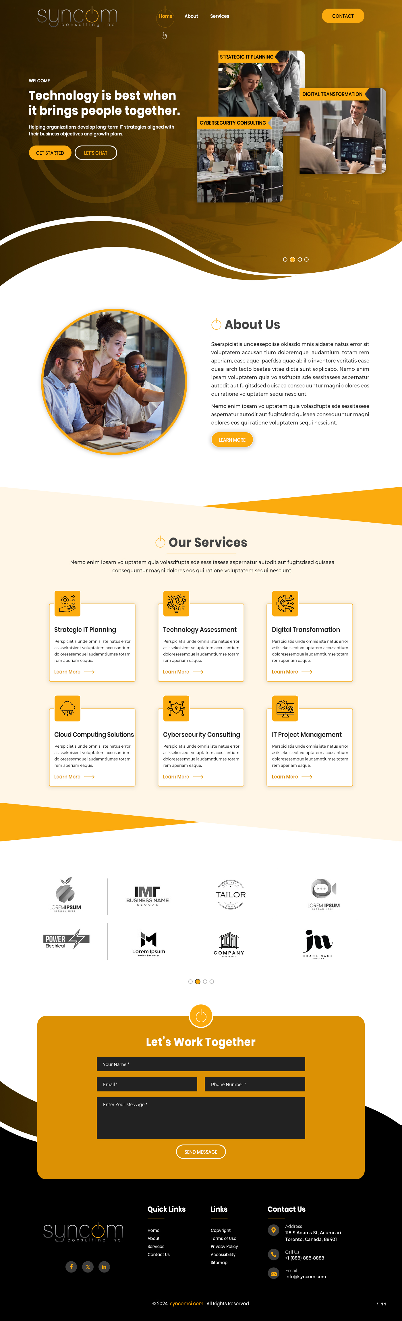 Web Design by pb for Syncom Consulting Inc. | Design #32392717