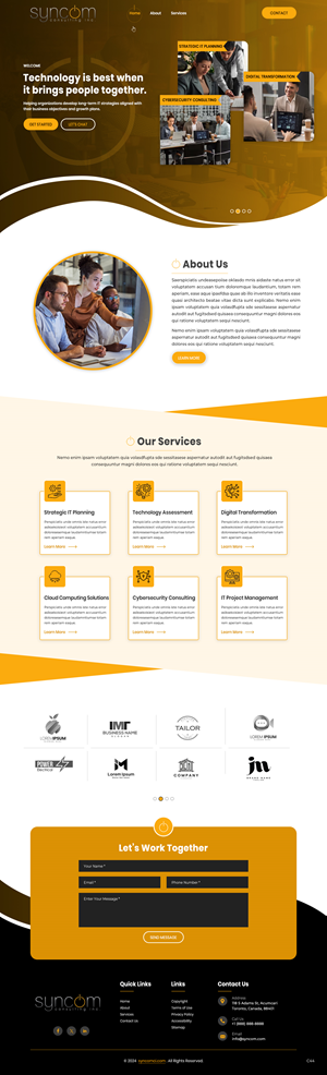 Web Design by pb for Syncom Consulting Inc. | Design: #32392717