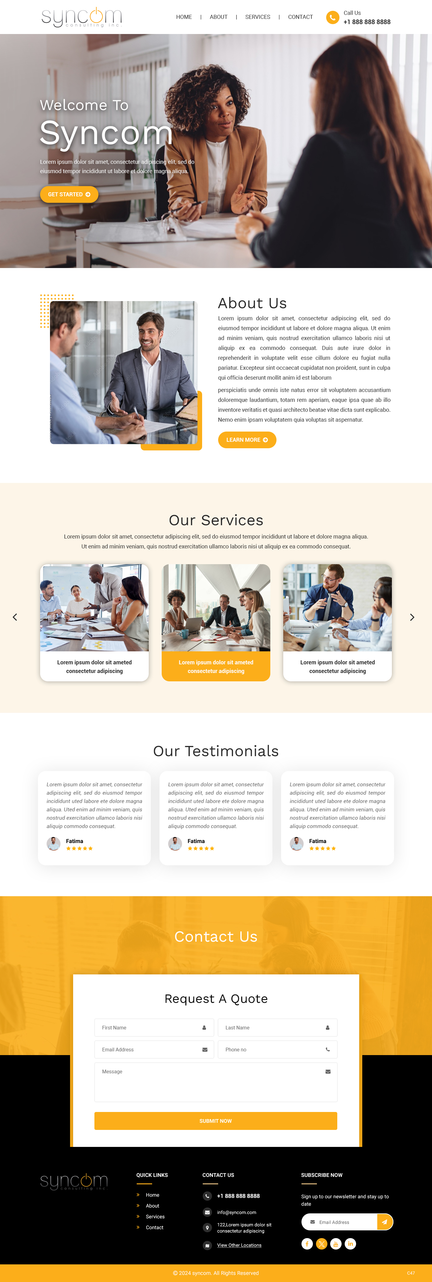 Web Design by pb for Syncom Consulting Inc. | Design #32392719