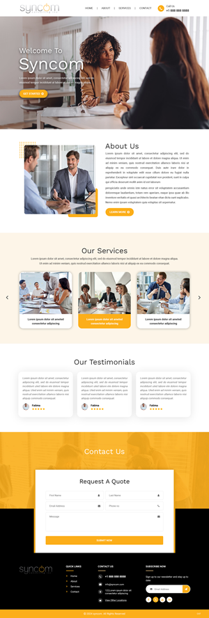 Web Design by pb for Syncom Consulting Inc. | Design: #32392719