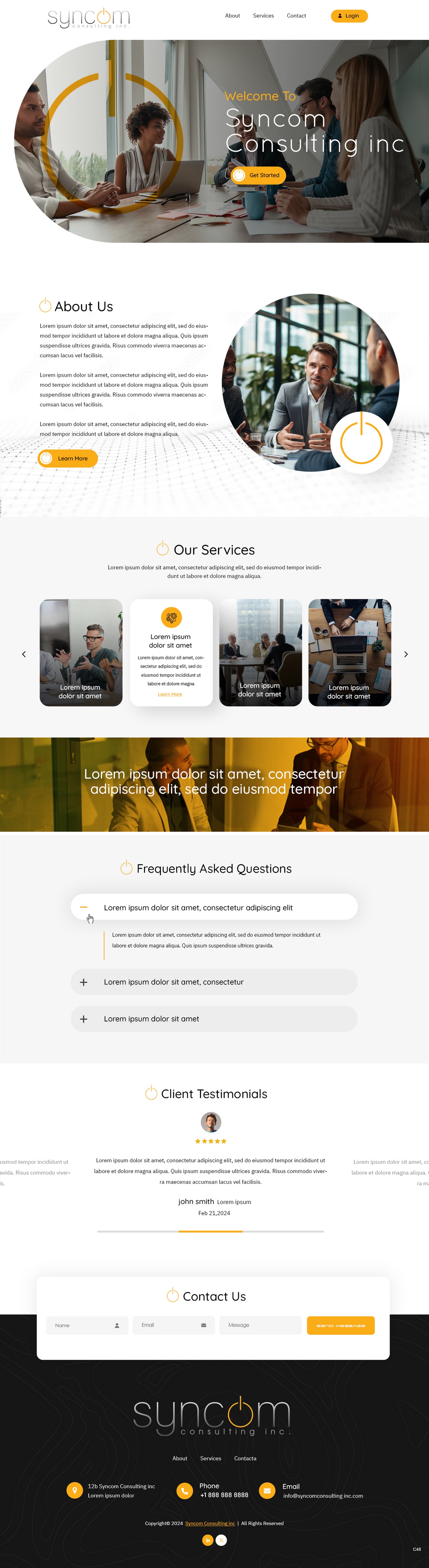 Web Design by pb for Syncom Consulting Inc. | Design #32392726