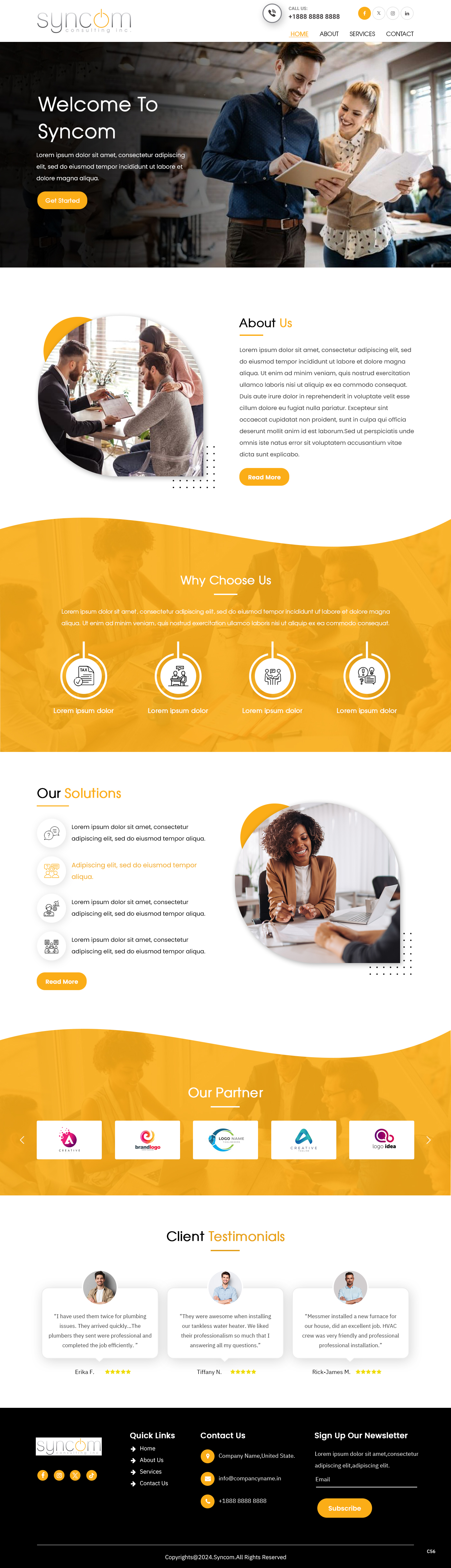 Web Design by pb for Syncom Consulting Inc. | Design #32392728