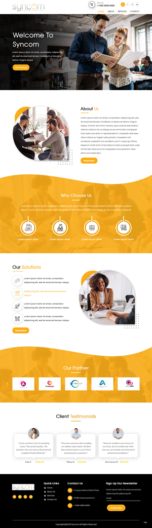 Web Design by pb for Syncom Consulting Inc. | Design: #32392728