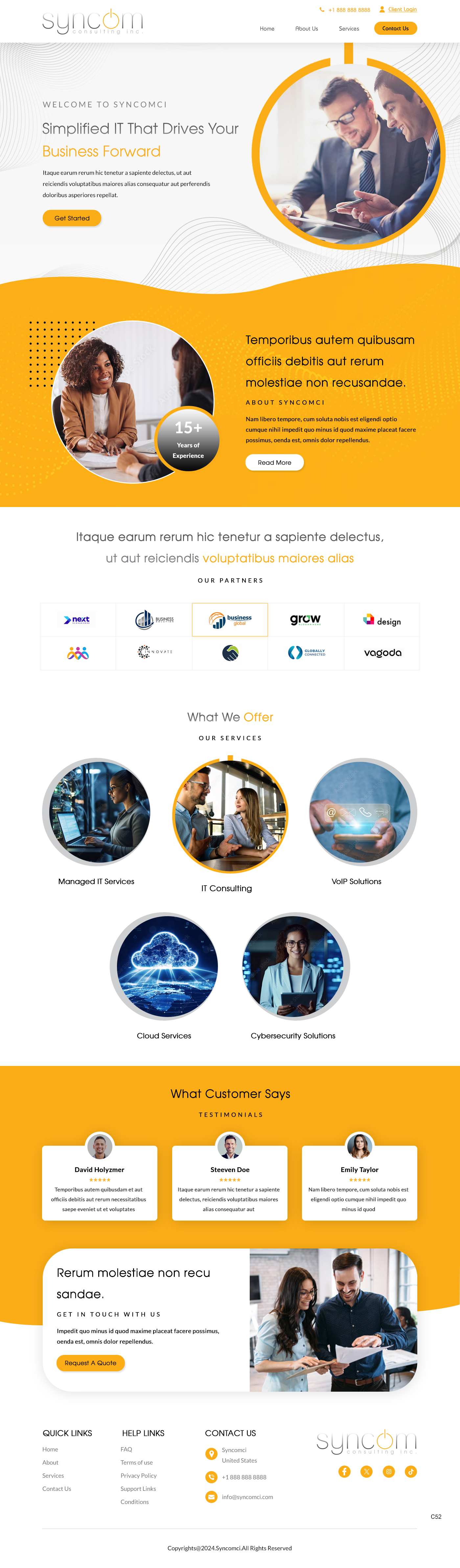 Web Design by pb for Syncom Consulting Inc. | Design #32392731