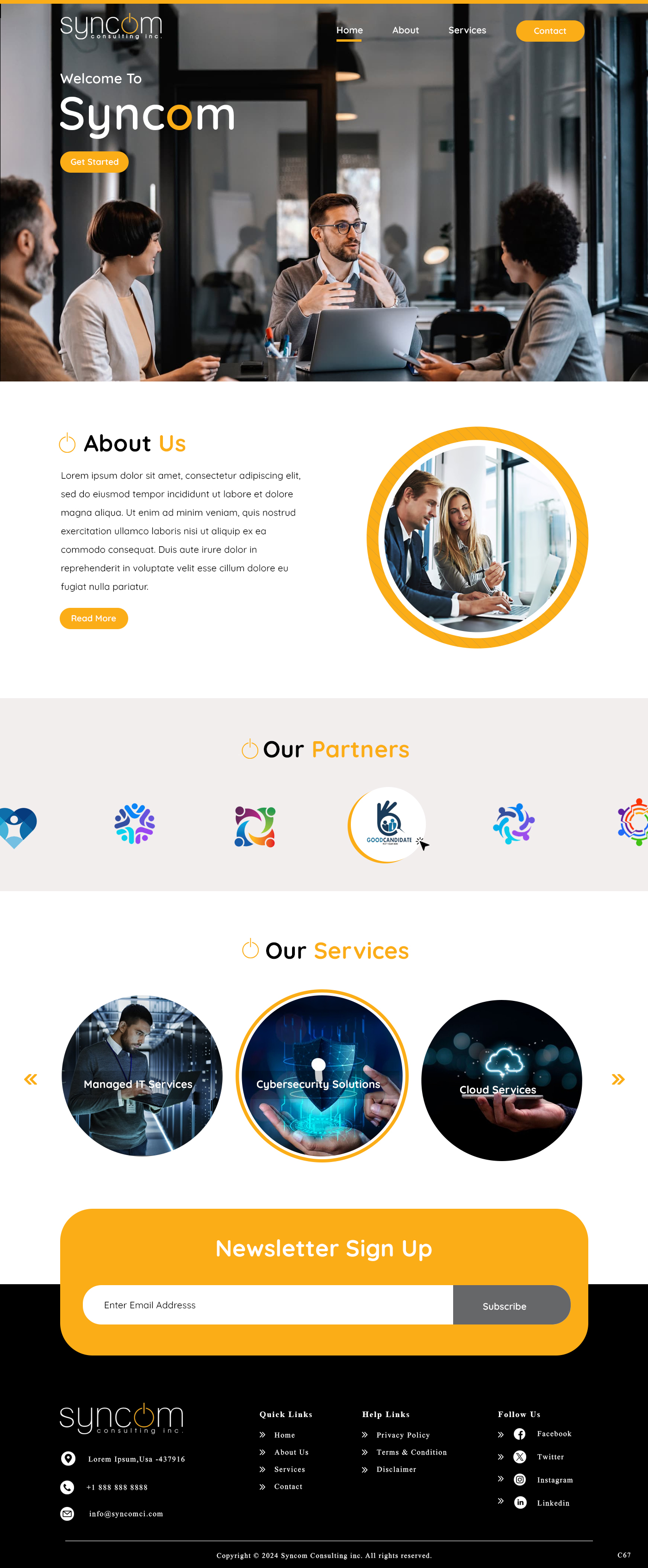 Web Design by pb for Syncom Consulting Inc. | Design #32392735