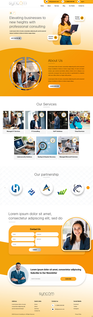 Web Design by pb for Syncom Consulting Inc. | Design: #32392736