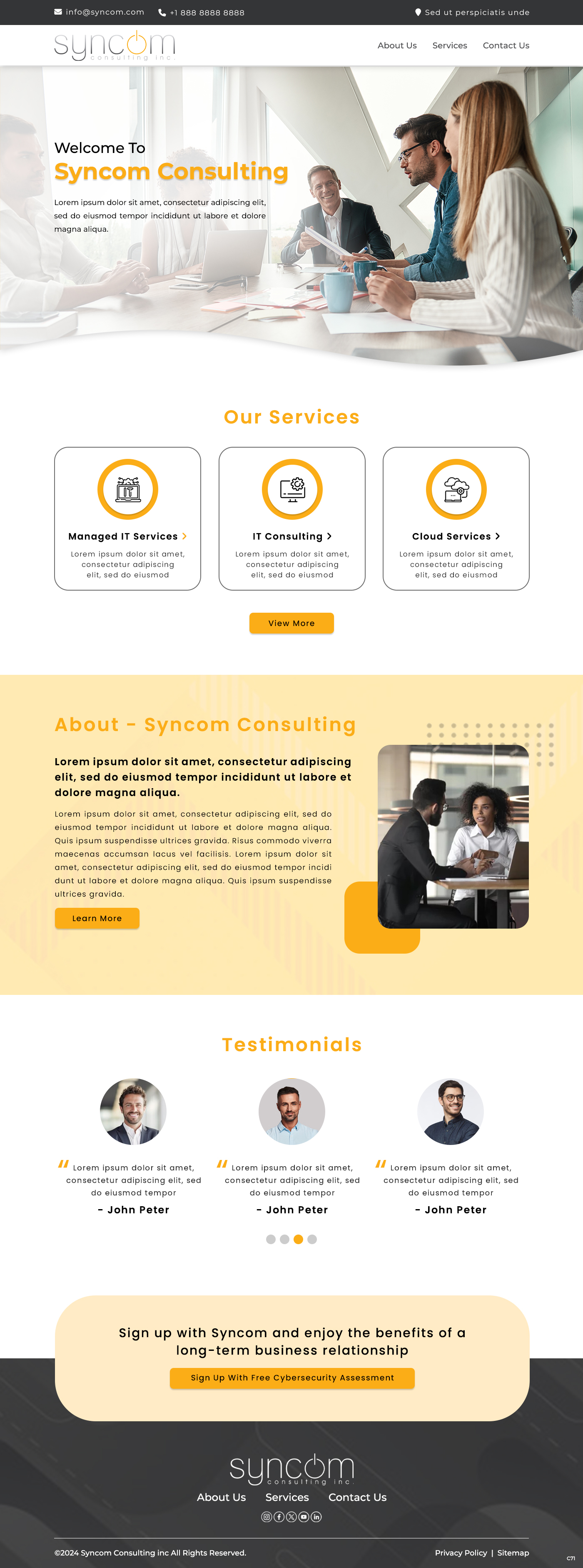 Web Design by pb for Syncom Consulting Inc. | Design #32392737