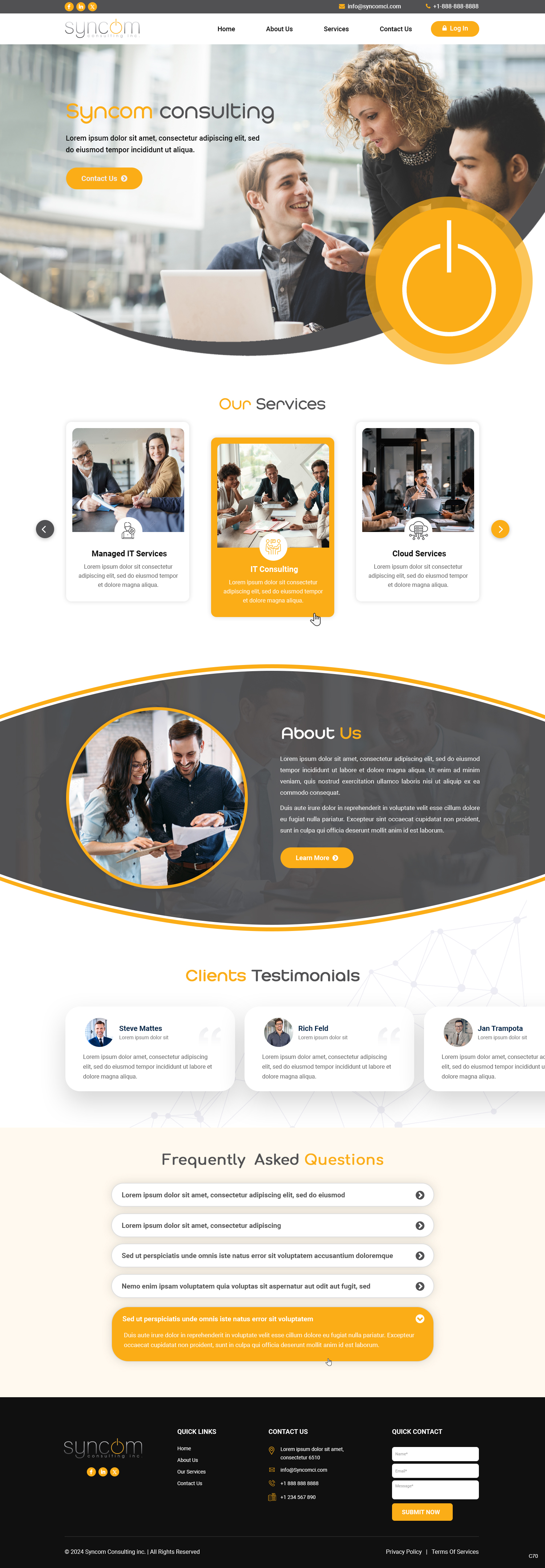 Web Design by pb for Syncom Consulting Inc. | Design #32392739