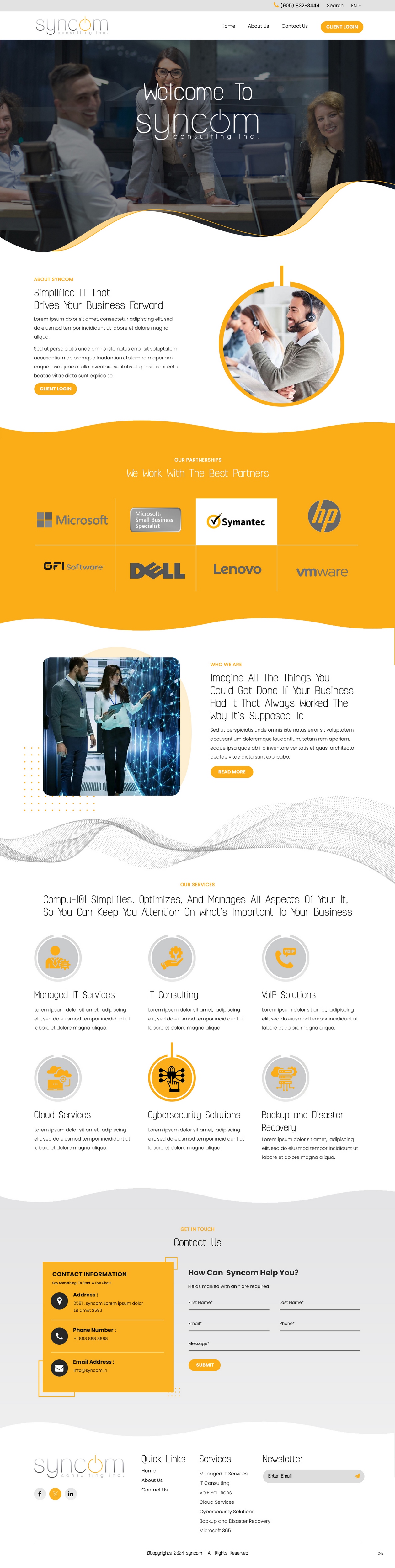 Web Design by pb for Syncom Consulting Inc. | Design #32400375