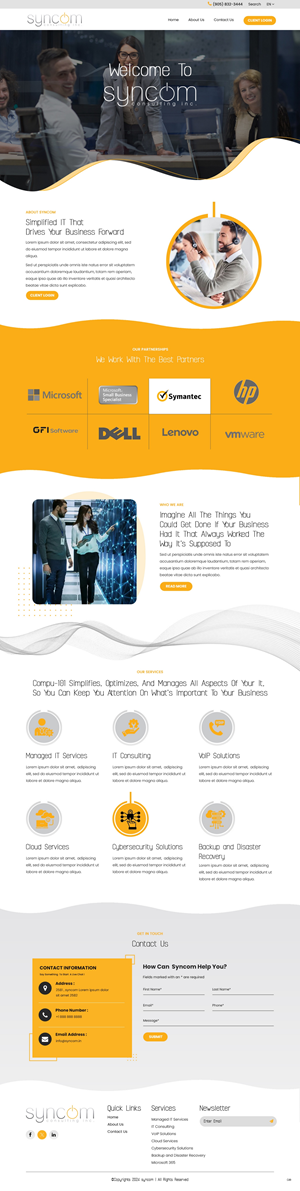 Web Design by pb for Syncom Consulting Inc. | Design: #32400375