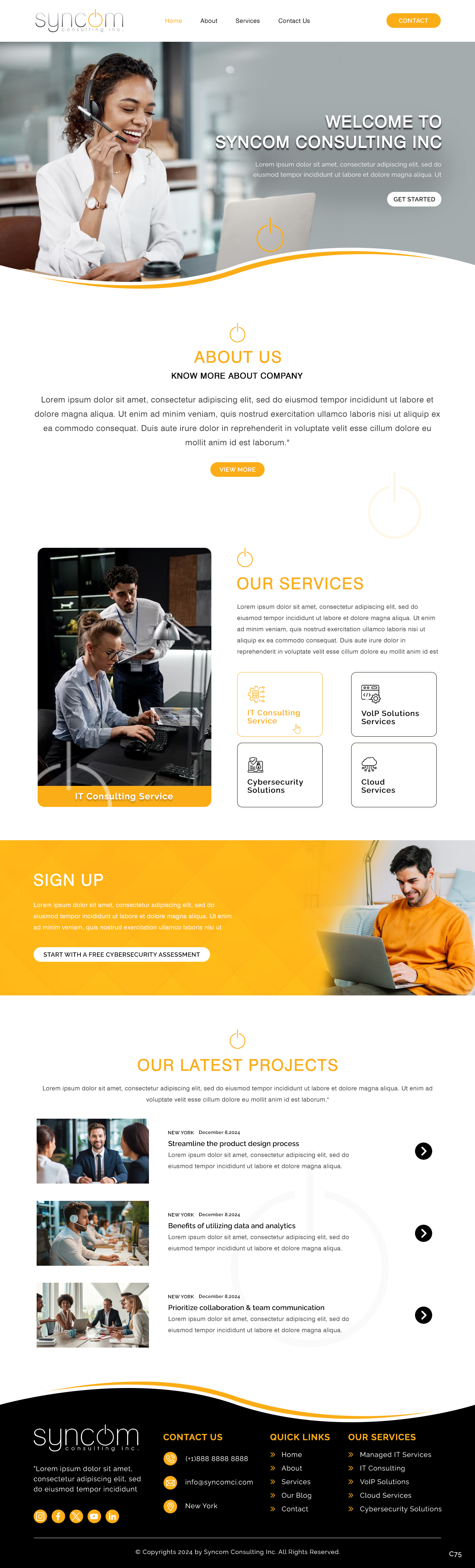 Web Design by pb for Syncom Consulting Inc. | Design #32400376