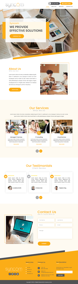Web Design by Creations Box 2015 for Syncom Consulting Inc. | Design: #32389428