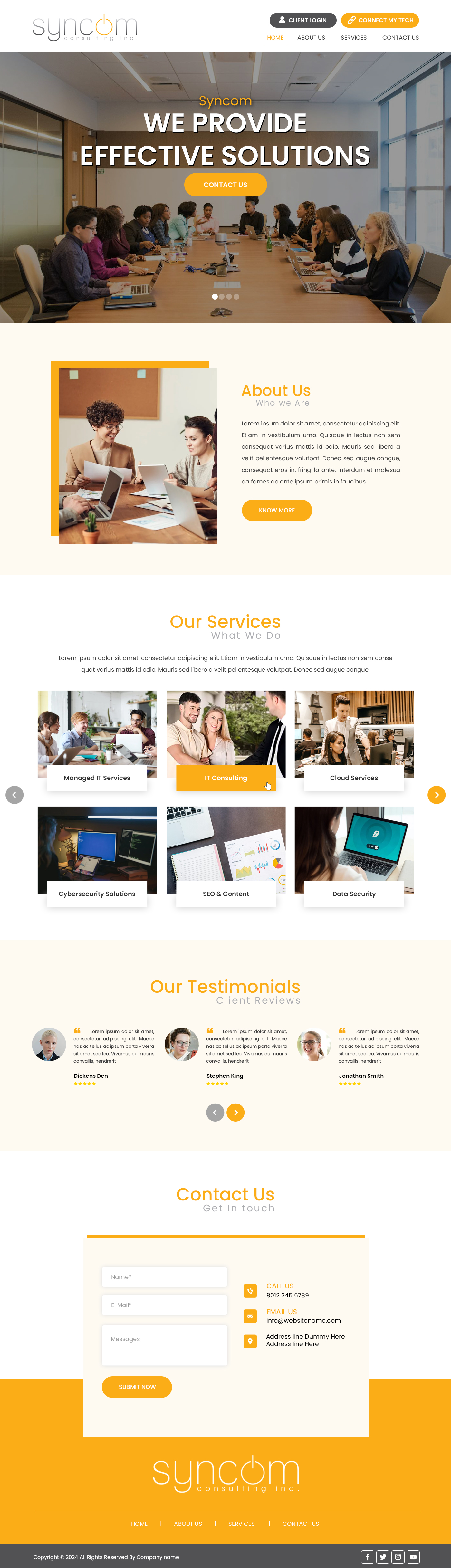 Web Design by Creations Box 2015 for Syncom Consulting Inc. | Design #32559743