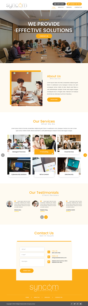 Web Design by Creations Box 2015 for Syncom Consulting Inc. | Design: #32559743