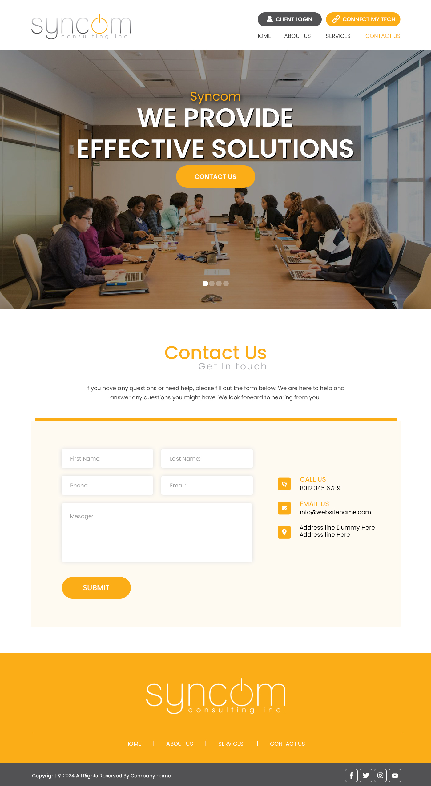 Web Design by Creations Box 2015 for Syncom Consulting Inc. | Design #32559746