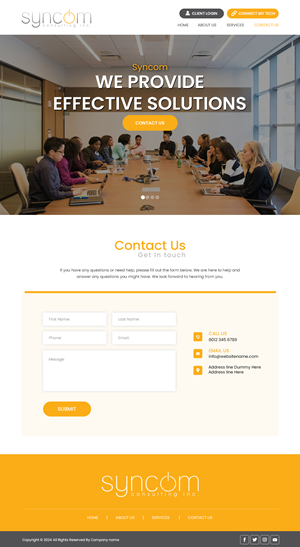 Web Design by Creations Box 2015 for Syncom Consulting Inc. | Design: #32559746