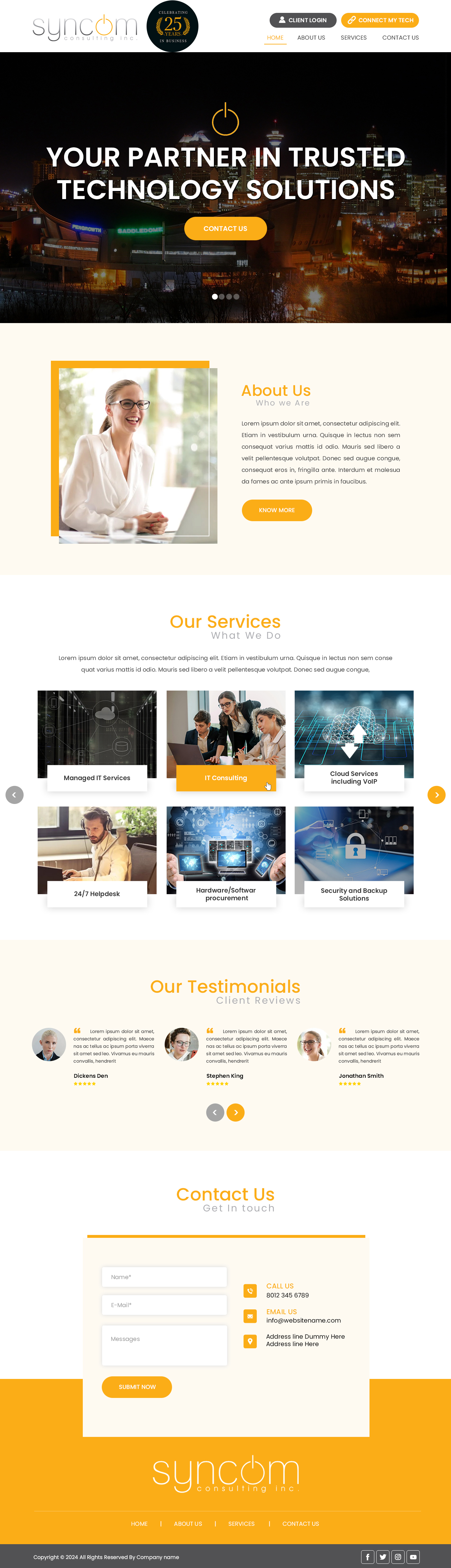 Web Design by Creations Box 2015 for Syncom Consulting Inc. | Design #32622208