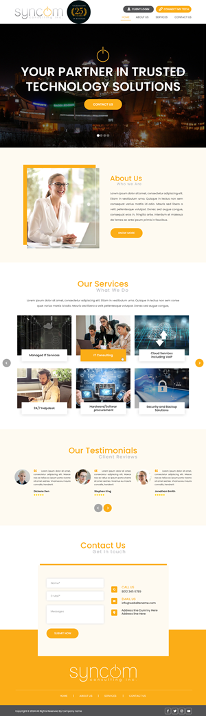 Web Design by Creations Box 2015 for Syncom Consulting Inc. | Design: #32622208