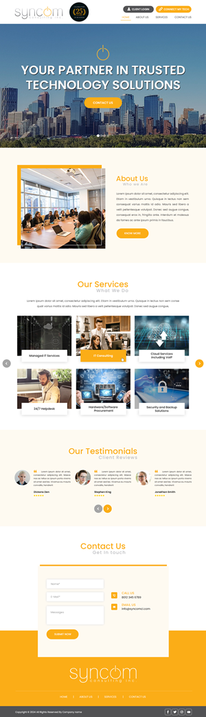 Web Design by Creations Box 2015 for Syncom Consulting Inc. | Design: #32637759