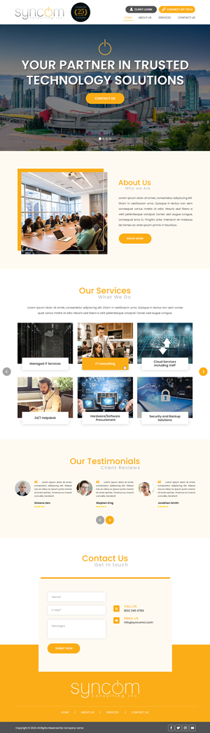 Web Design by Creations Box 2015 for Syncom Consulting Inc. | Design: #32637776