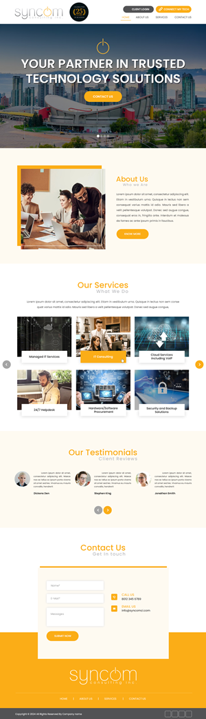 Web Design by Creations Box 2015 for Syncom Consulting Inc. | Design: #32644402