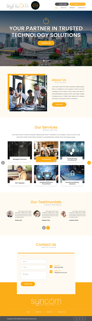Web Design by Creations Box 2015 for Syncom Consulting Inc. | Design: #32644404