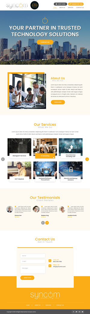 Web Design by Creations Box 2015 for Syncom Consulting Inc. | Design: #32681520