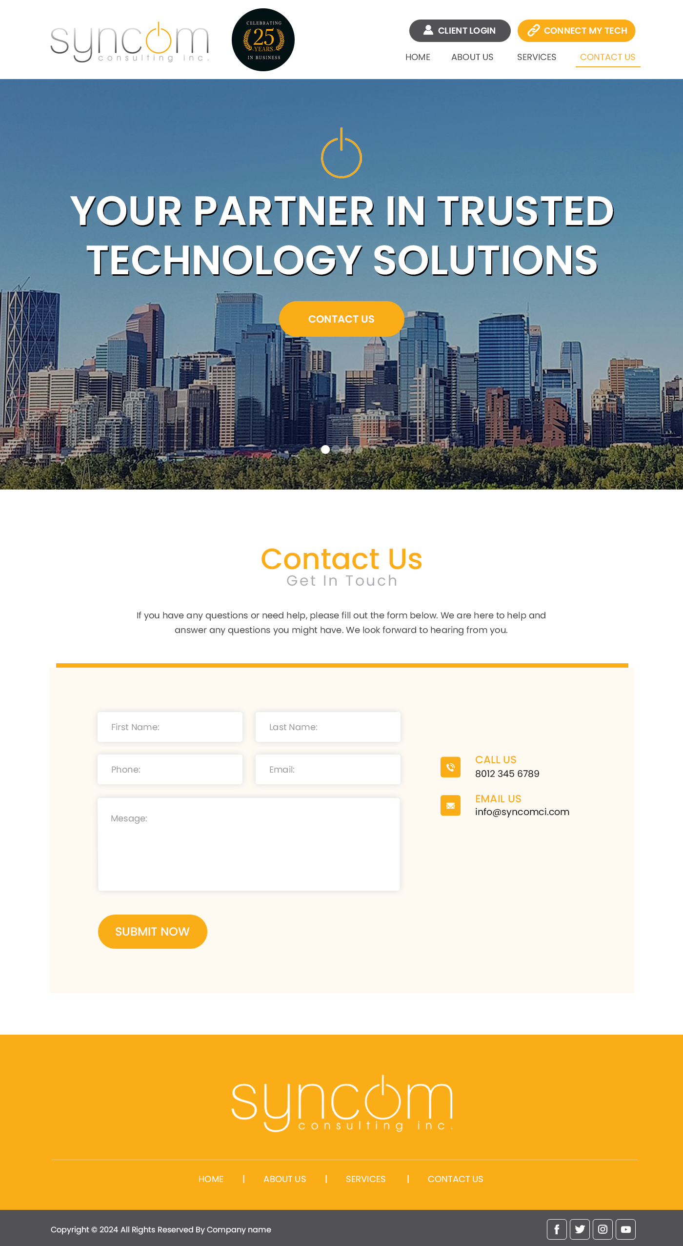 Web Design by Creations Box 2015 for Syncom Consulting Inc. | Design #32681525