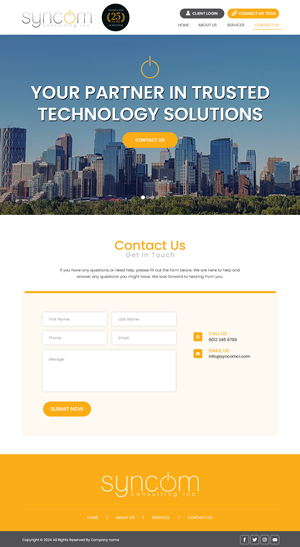 Web Design by Creations Box 2015 for Syncom Consulting Inc. | Design: #32681525