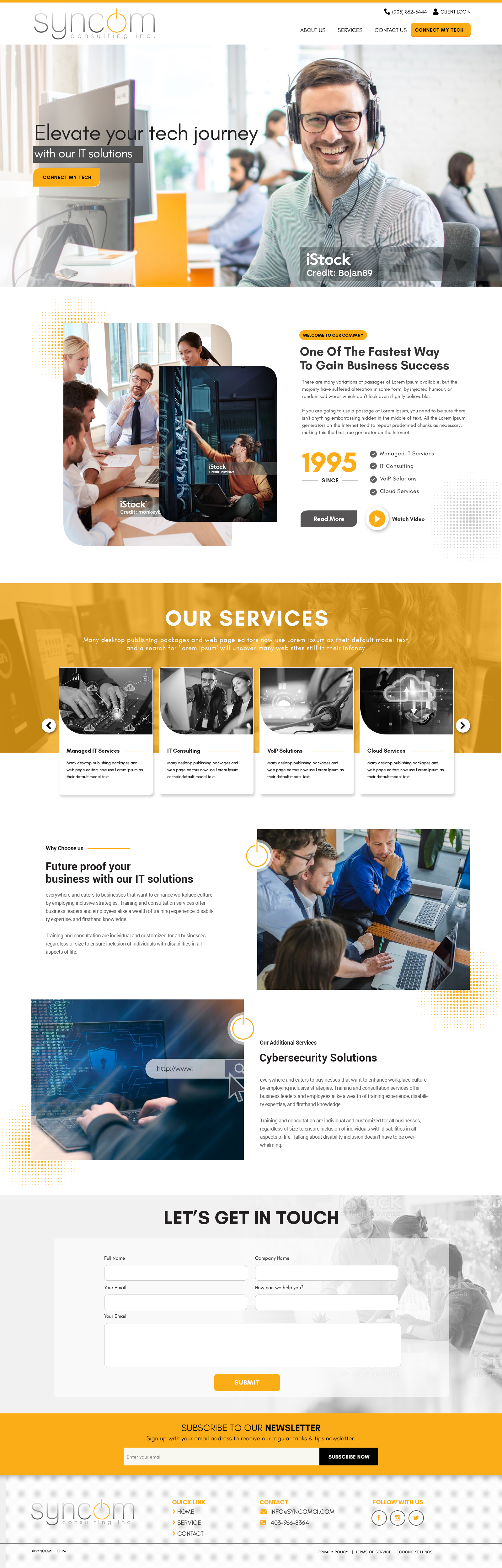 Web Design by Dream Logo Design for Syncom Consulting Inc. | Design #32399438