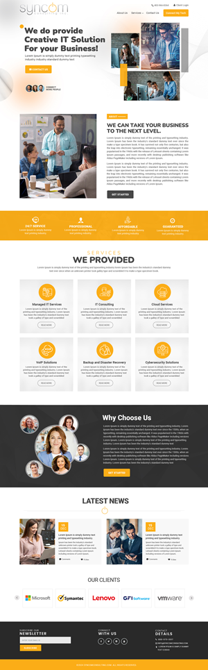 Web Design by Dream Logo Design for Syncom Consulting Inc. | Design: #32399439