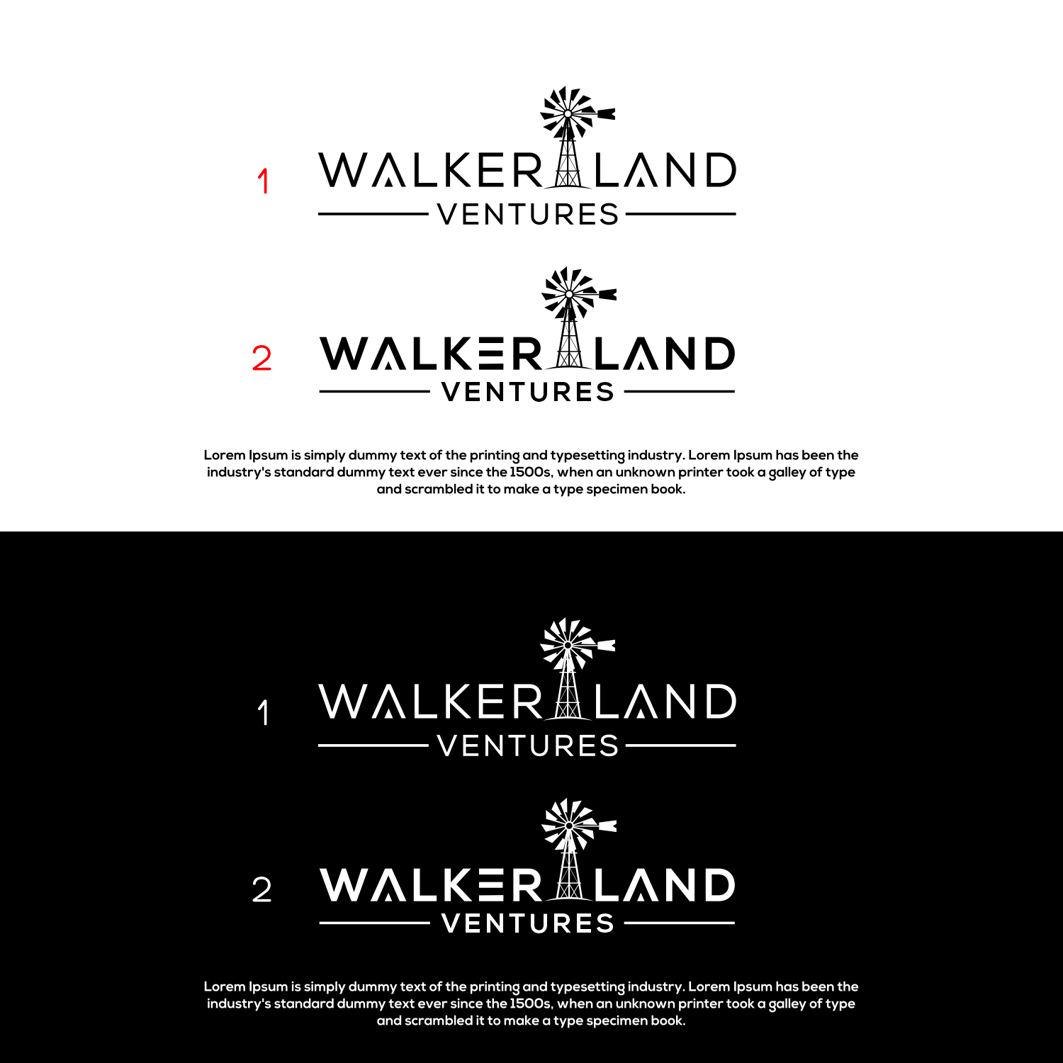 Bold, Serious, Real Estate / Land Logo Design for Walker Land Ventures
