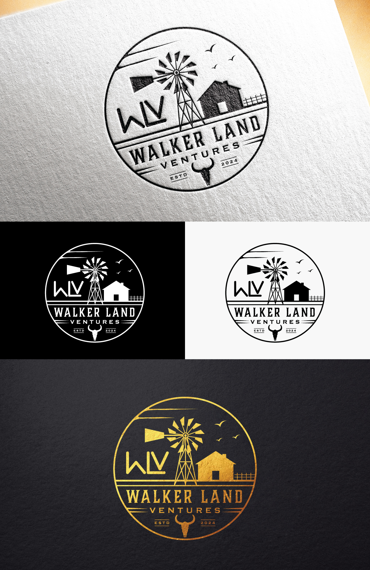 Logo Design by step forward 2 for Walker Land Ventures | Design #32405019