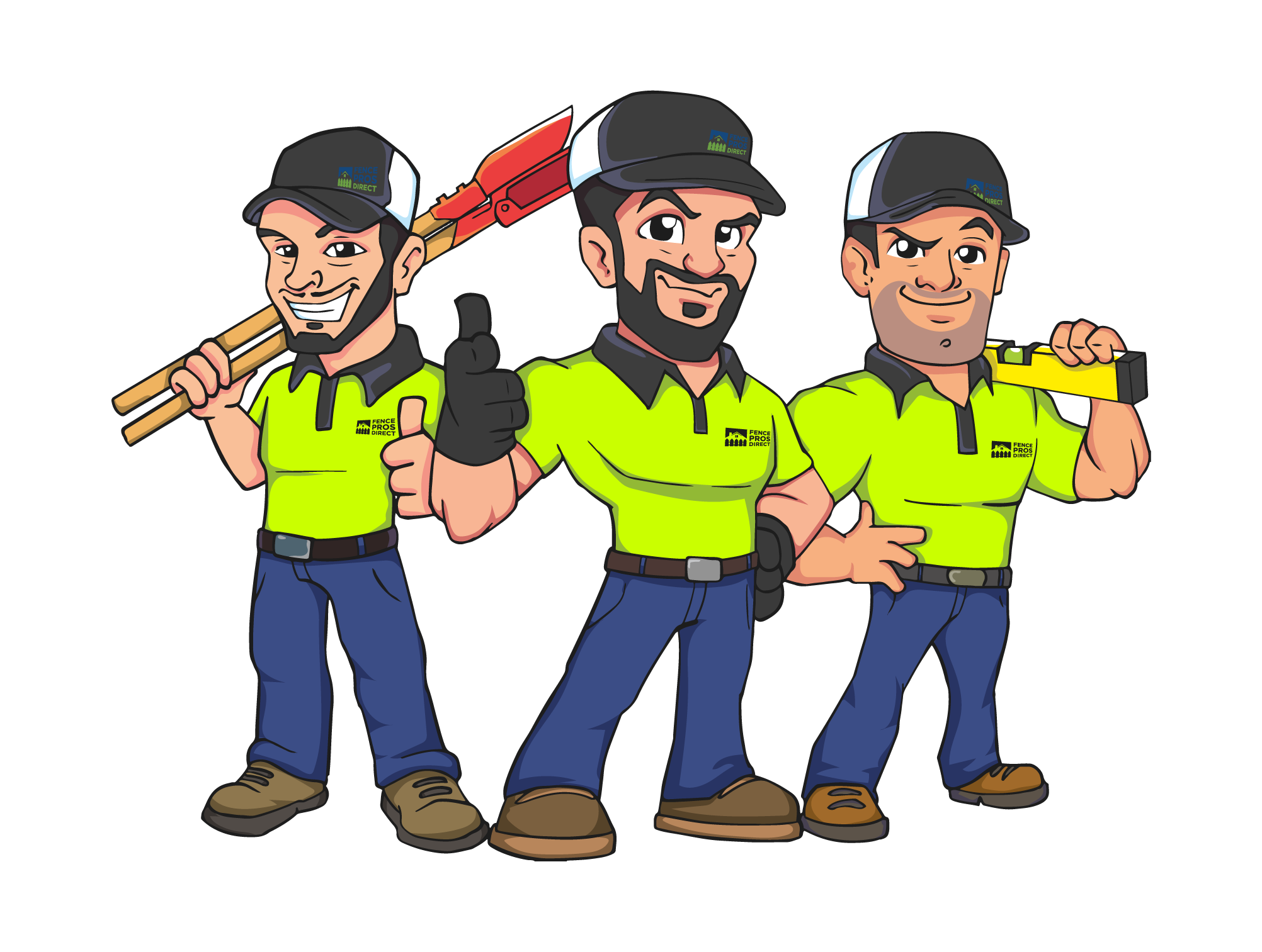 Character Design by sl.design for Fence Pros Direct | Design #32403704