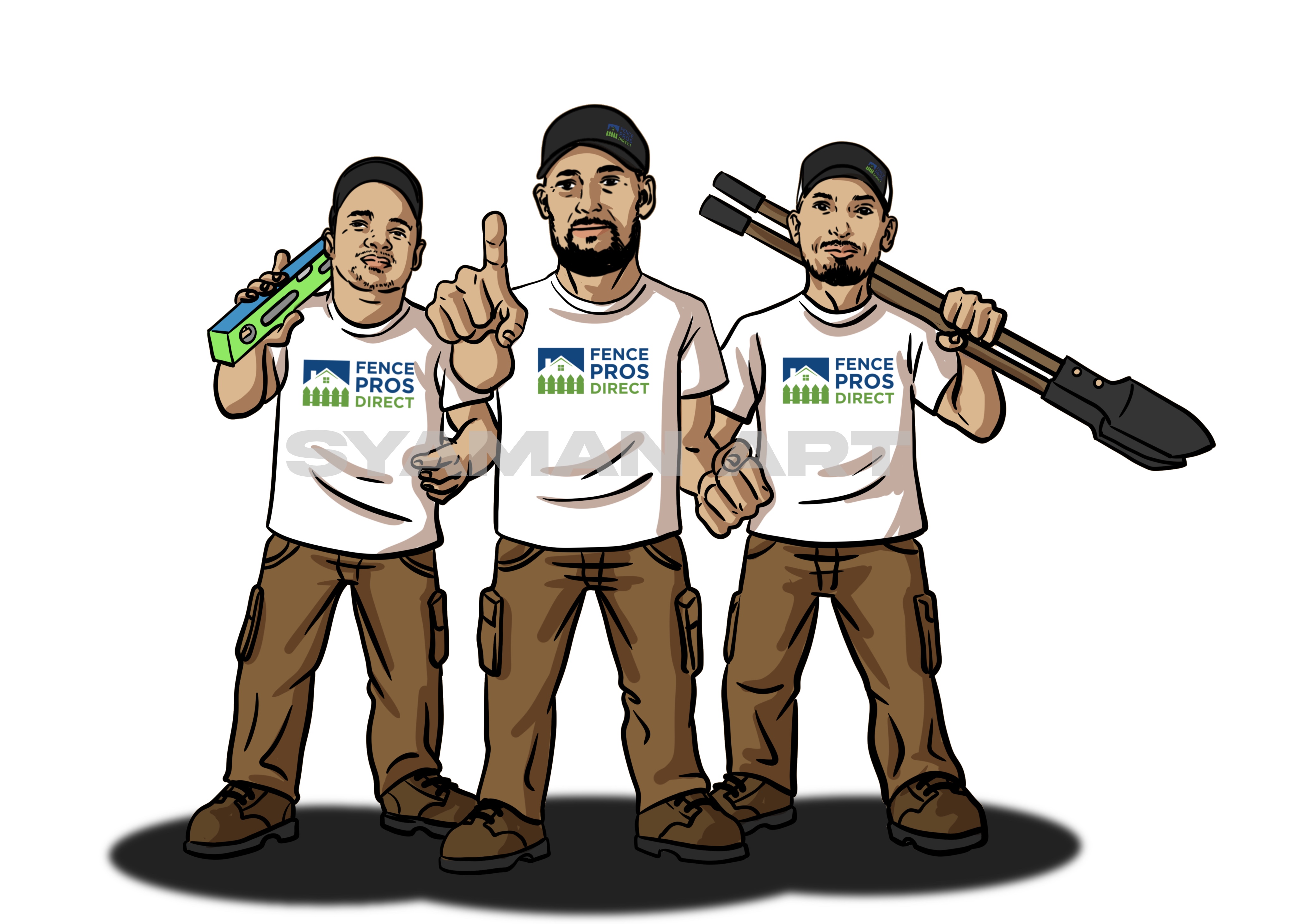 Character Design by syaman for Fence Pros Direct | Design #32409261