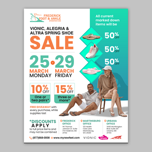 Flyer Design by debdesign for Frederick Foot & Ankle | Design: #32404105