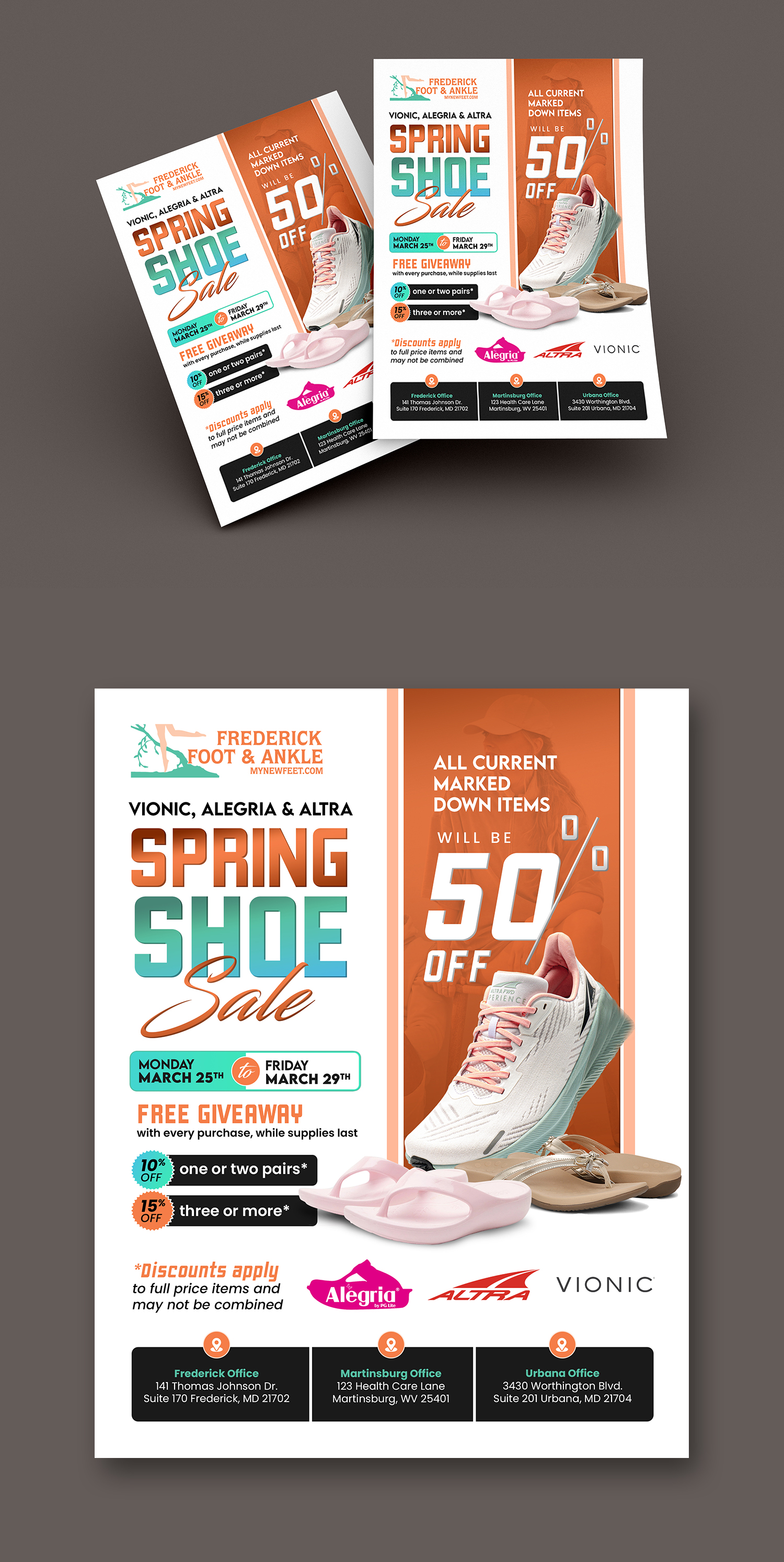 Flyer Design by debdesign for Frederick Foot & Ankle | Design #32404253
