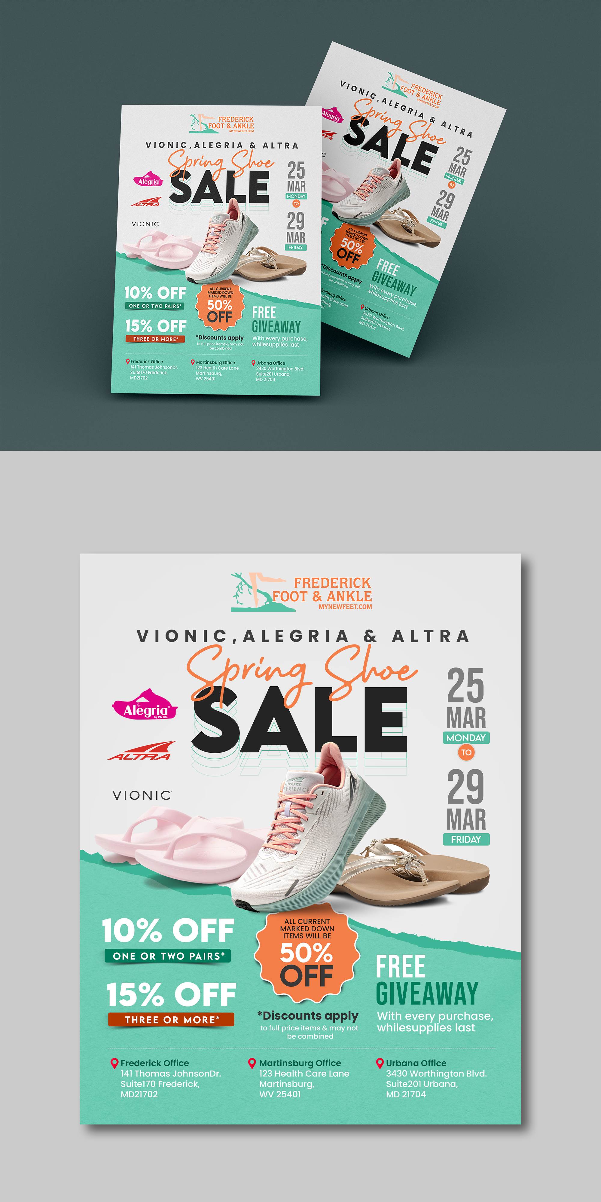 Flyer Design by debdesign for Frederick Foot & Ankle | Design #32405177