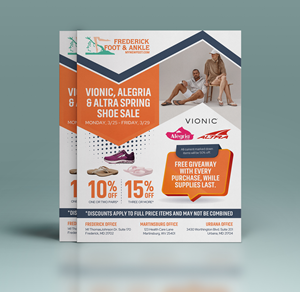 Flyer Design by Dzhafir for Frederick Foot & Ankle | Design: #32401615