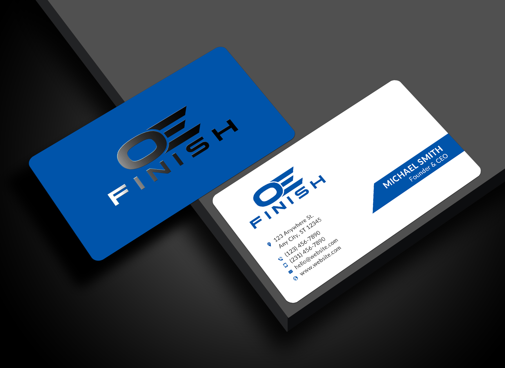 Business Card Design by Sun Moon Graphic Designer for OE FINISH | Design #32410722