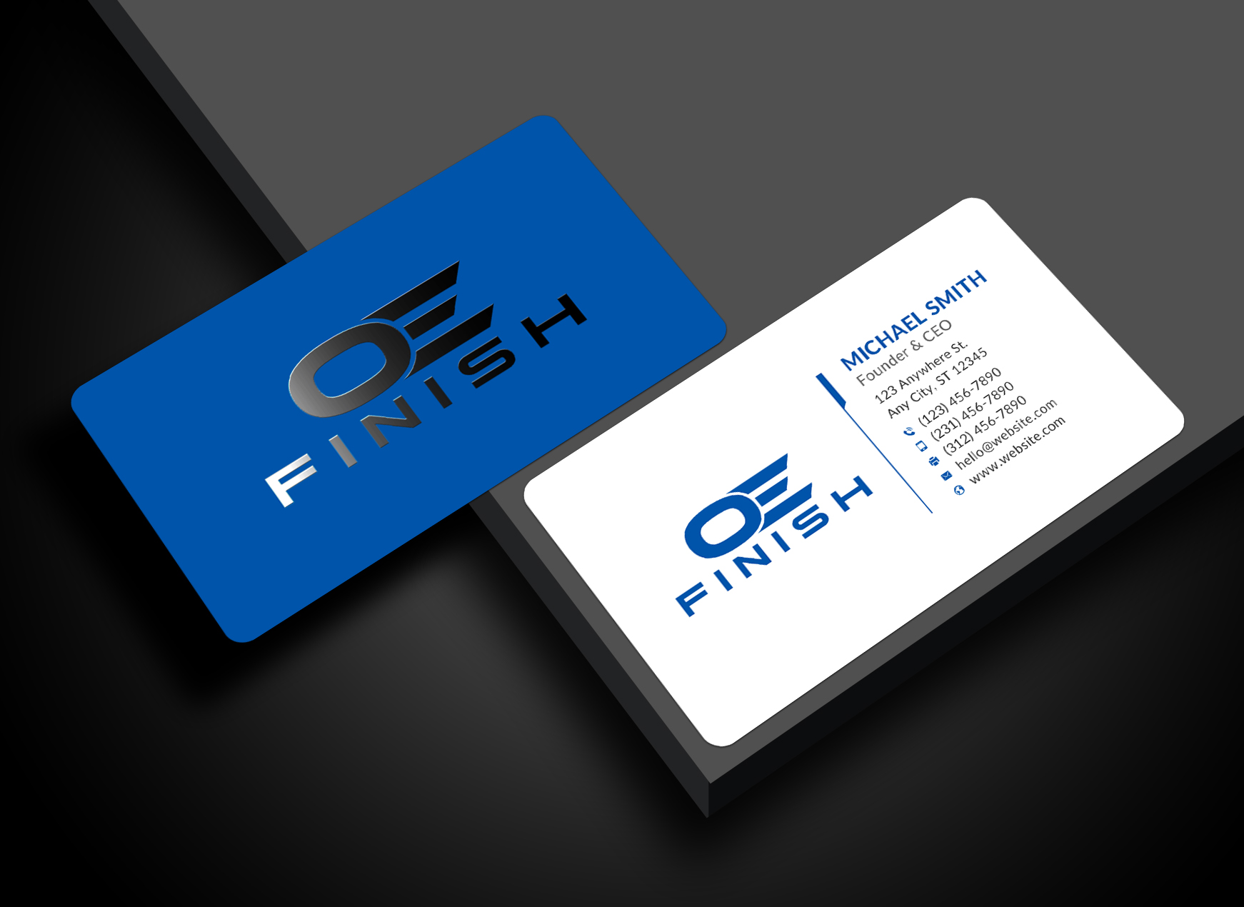 Business Card Design by Sun Moon Graphic Designer for OE FINISH | Design #32410727