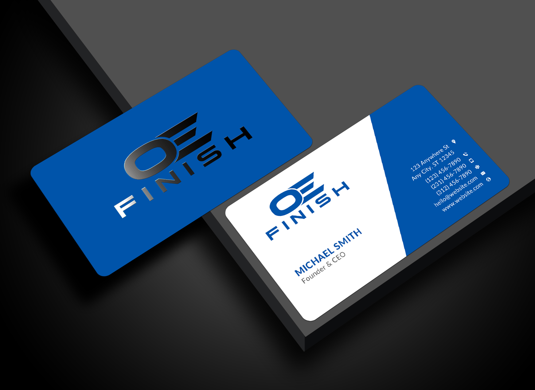 Business Card Design by Sun Moon Graphic Designer for OE FINISH | Design #32410731