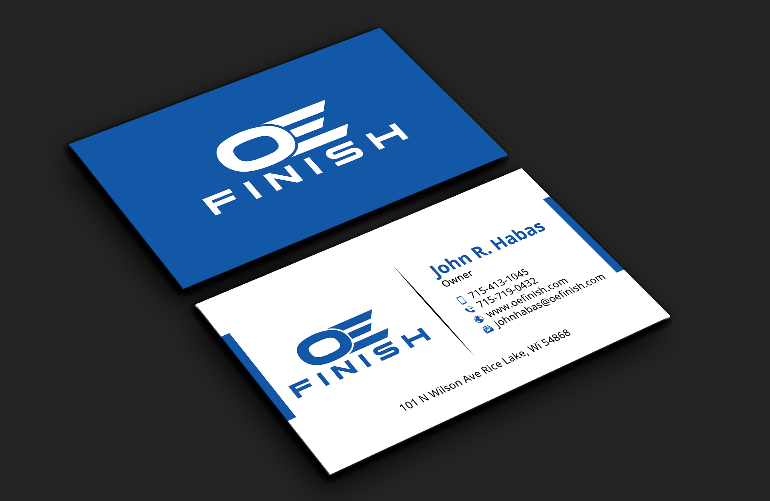 Business Card Design by DesignerShahadat for OE FINISH | Design #32420568