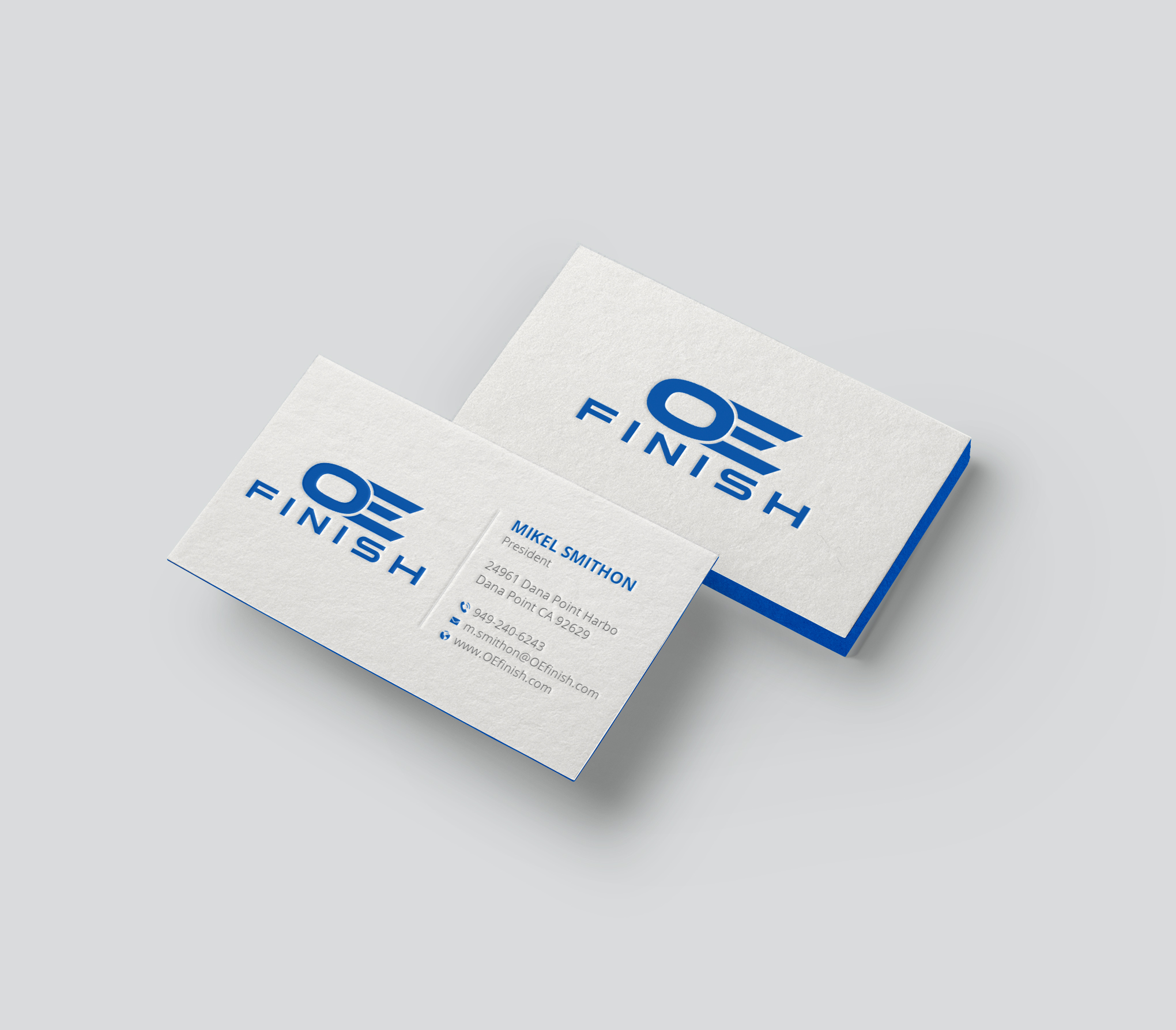 Business Card Design by DesignShout for OE FINISH | Design #32414347