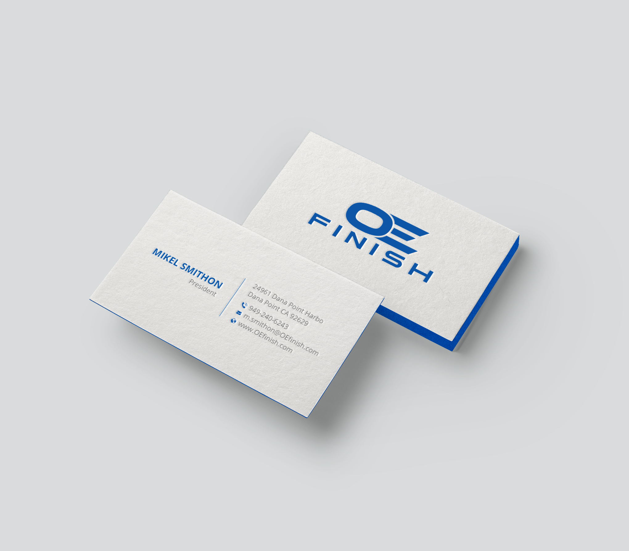 Business Card Design by DesignShout for OE FINISH | Design #32414349