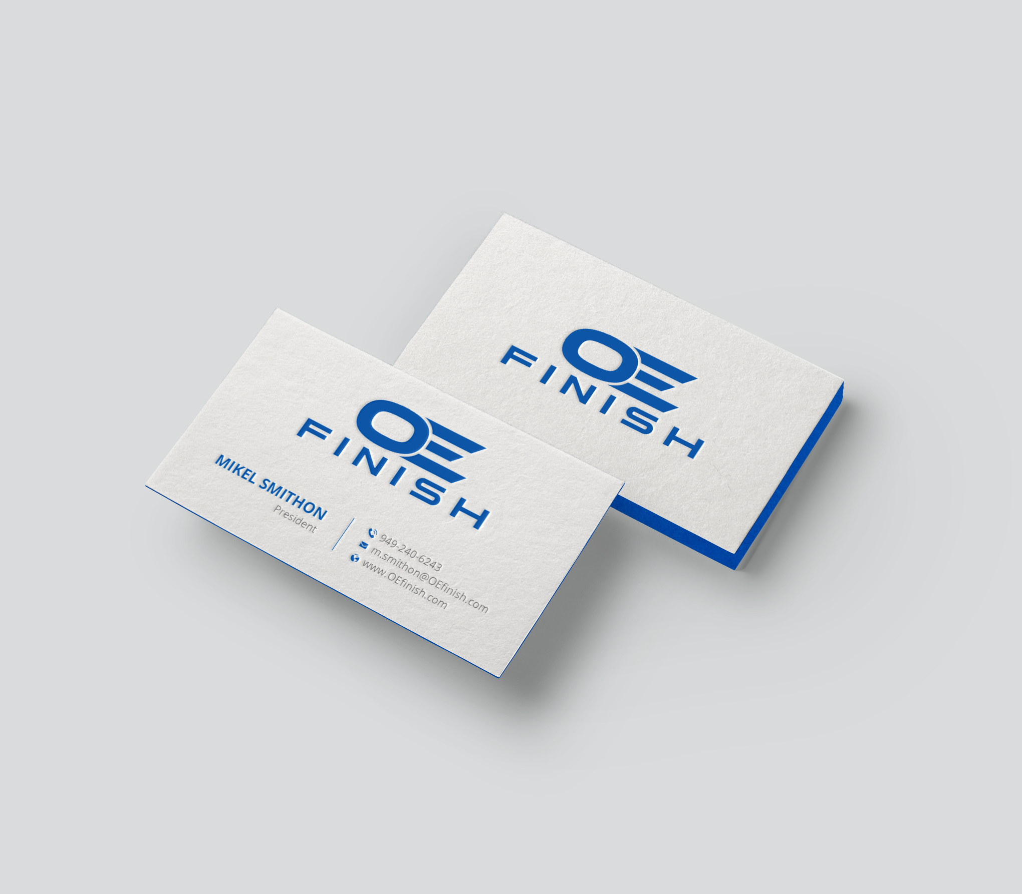 Business Card Design by DesignShout for OE FINISH | Design #32414350